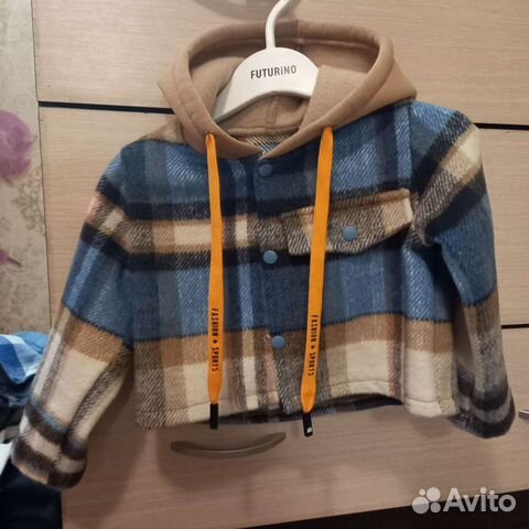 Рубашка в клетку теплая детская