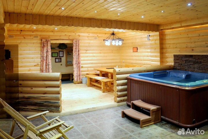 Баня сауна с бассейном