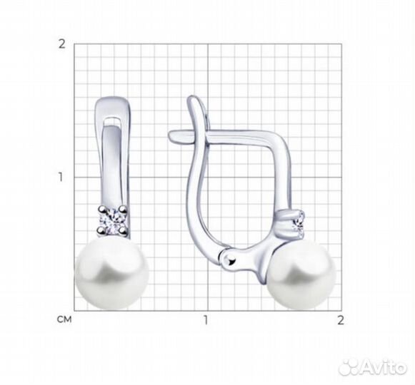 Серьги серебро