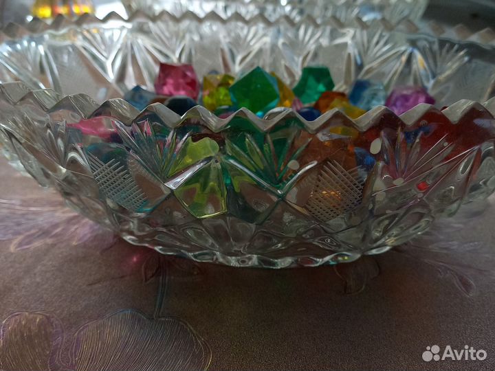 Ваза хрустальная СССР большая 2 шт