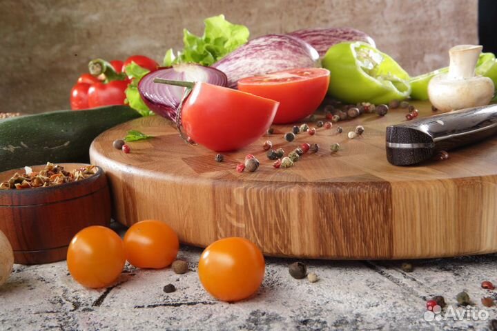 Доска разделочная торцевая круглая