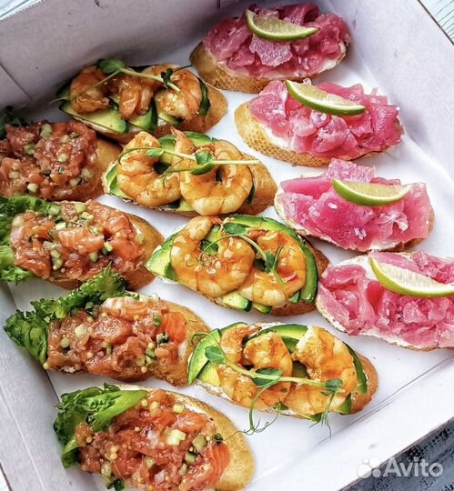 Фуршет закуски кейтеринг боксы