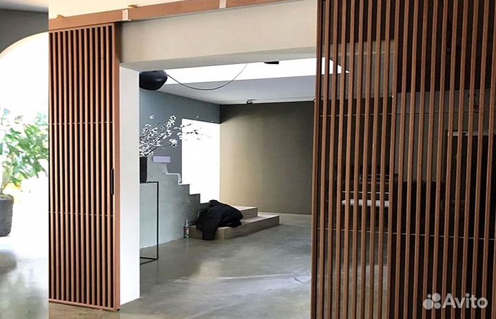 Раздвижные реечные перегородки