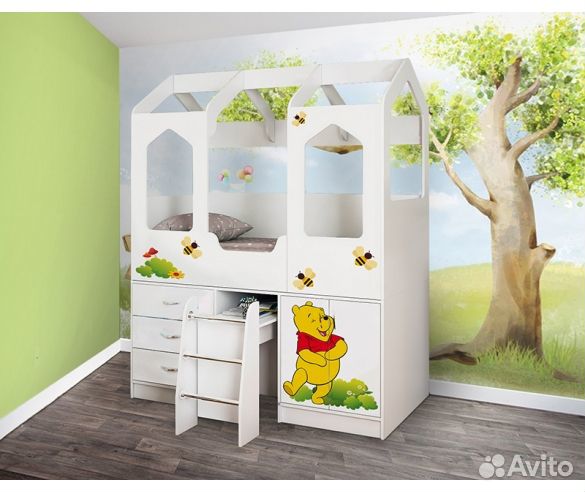 Детская кровать-домик Винни