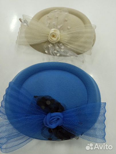 Шляпки мини на зажимах и ободках