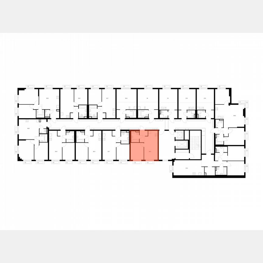 1-к. квартира, 34,3 м², 14/16 эт.
