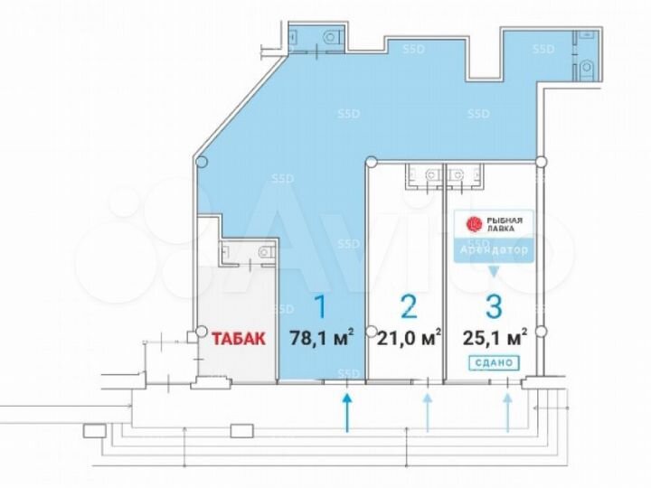 Продам торговое помещение, 78.1 м²