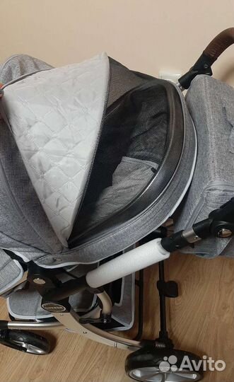Коляска 2в1 трансформер Новая (серый)