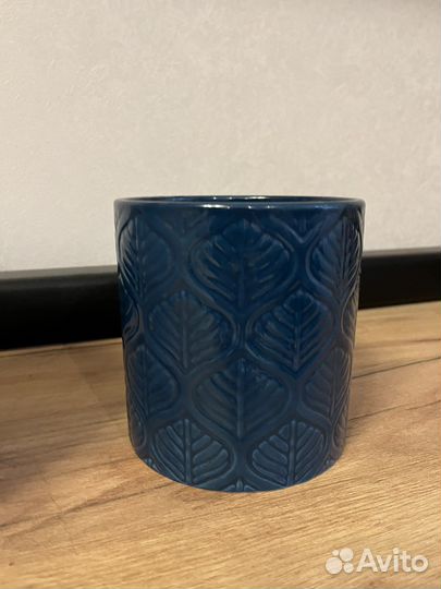Кашпо синее