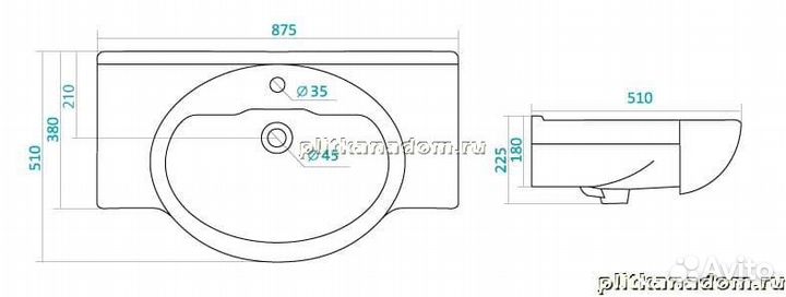 Santek Сенеж 1WH110265 Умывальник 87