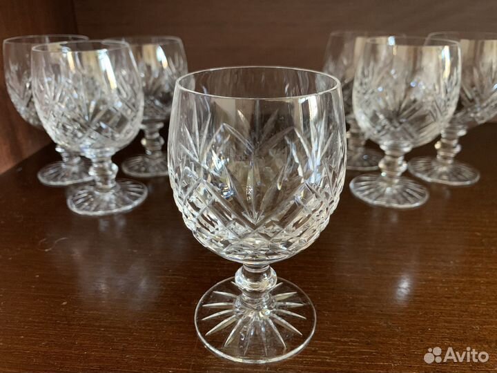 Хрустальные фужеры бокалы рюмки