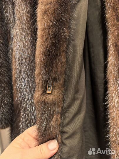 Шуба норковая с капюшоном