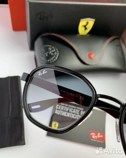 Солнцезащитные очки ray ban ferrari пепельные