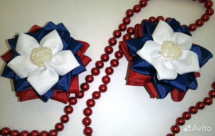 Бантики, броши триколор (флаг России)