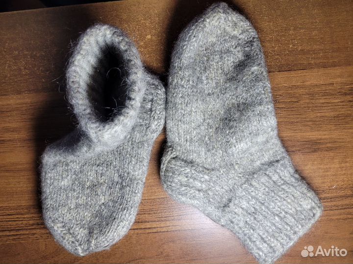 Носки шерстяные вязаные