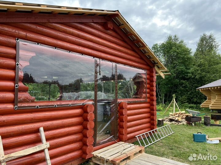 Мягкие окна на беседку