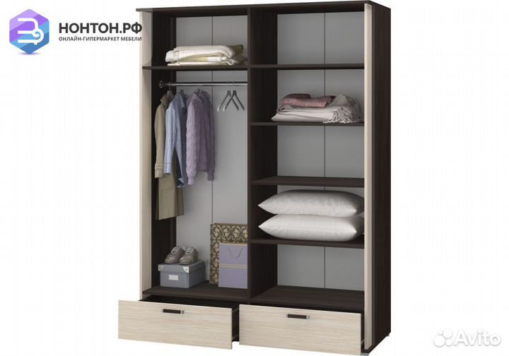 Шкаф 4-х створчатый София венге / дуб белфорт