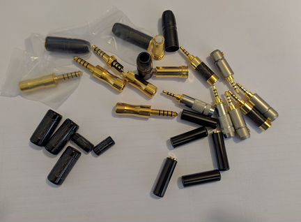 Штекер mini jack trrs 2.5, 4.4 мм, гнездо,сплиттер