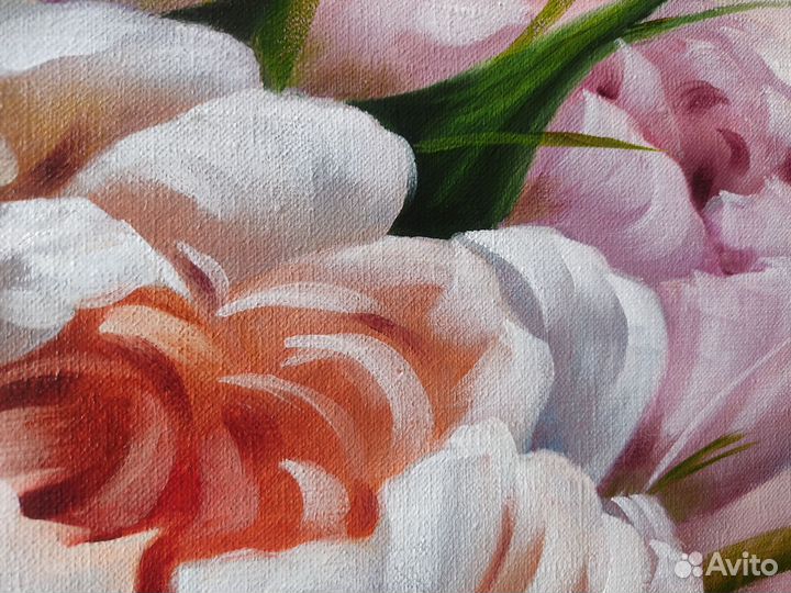 Картина маслом Пионы, 50*70