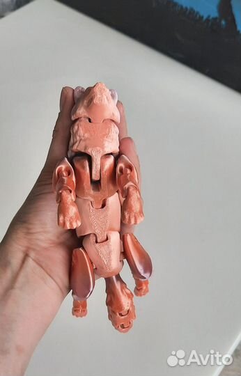 Волк подвижный печать на 3Д принтере