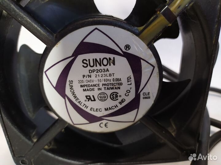 Вентилятор sunon DP203 с вилкой в розетку
