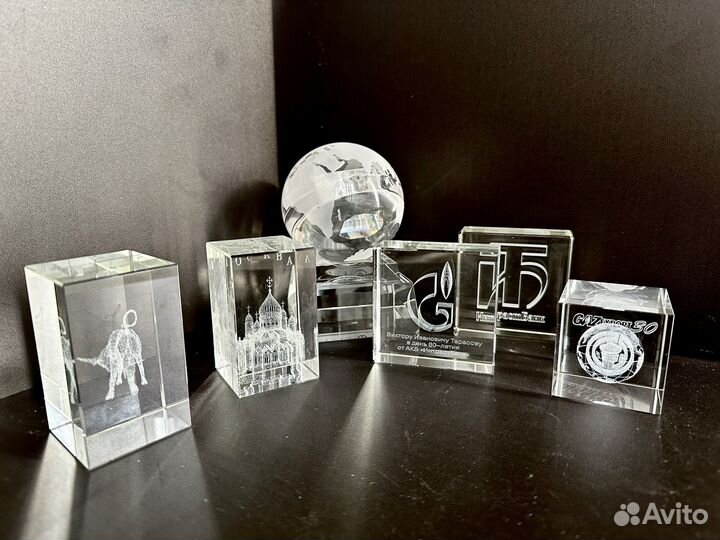 Хрустальный сувенир с лазерным 3 d рисунком