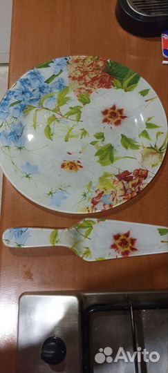 Блюдо и лопатка. Стекло. Новое