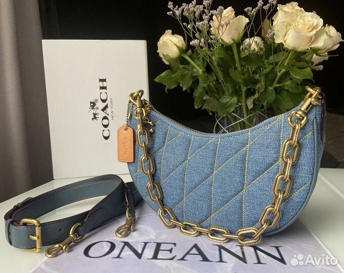 Сумка Coach Mira Shoulder джинса новая