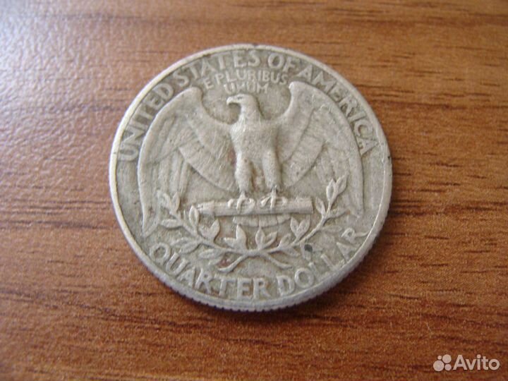 Монета quarter dollar Liberty. 1967 год