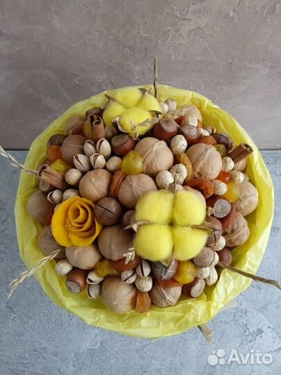 Букет с хлопком