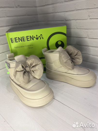 Ботинки демисезонные для девочки с бантом 27 28