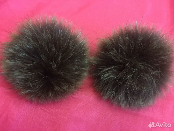 Помпоны из натурального меха