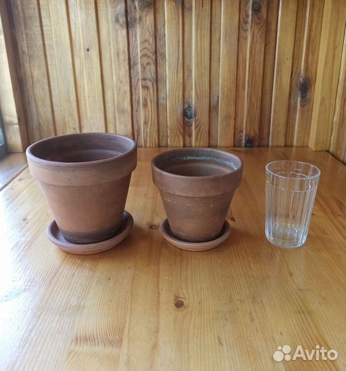 Горшок кашпо с поддоном керамика небольшие