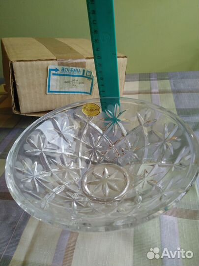 Новый хрустальный салатник Винтаж