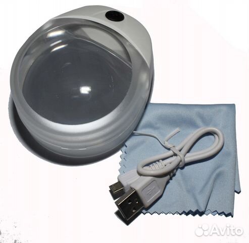 Стеклянная лупа с подсветкой