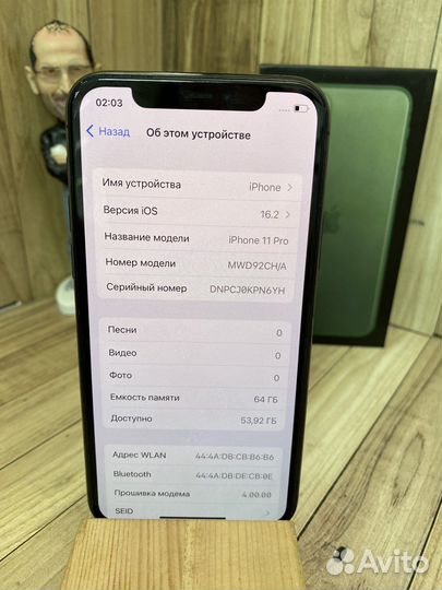 iPhone 11 pro 64gb 2Sim Space gray