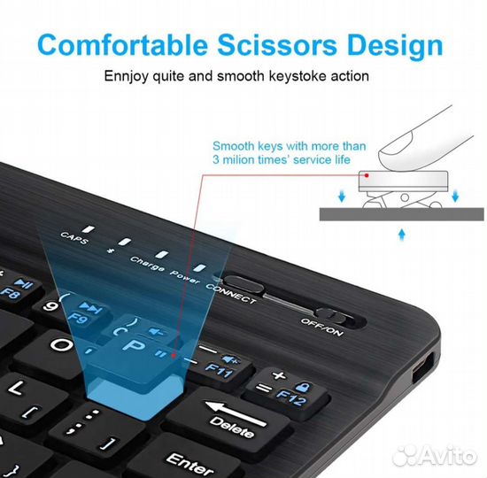 Клавиатура беспроводная (блютуз-клавиатура)