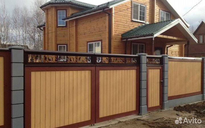 Забор из профнастила 75 метров