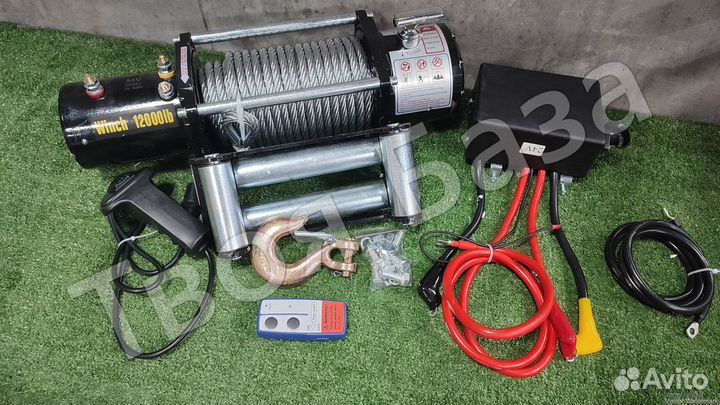 Лебедка автомобильная 12000 LBS метал 24 вольта