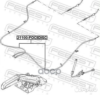 Трос ручного тормоза ford focus 2008-2011 диско