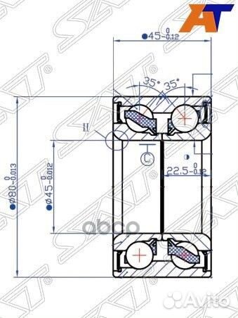 Подшипник перед ступицы/задней VW transporter 9