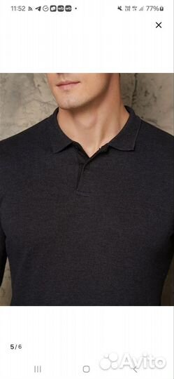 Лонгслив поло мужской