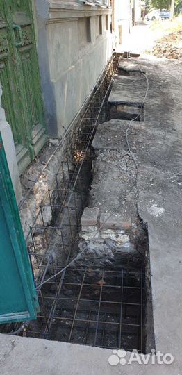 Стягивание треснувших домов,Усиление фундаментов