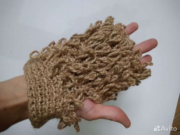 Вязание мочалок из джута