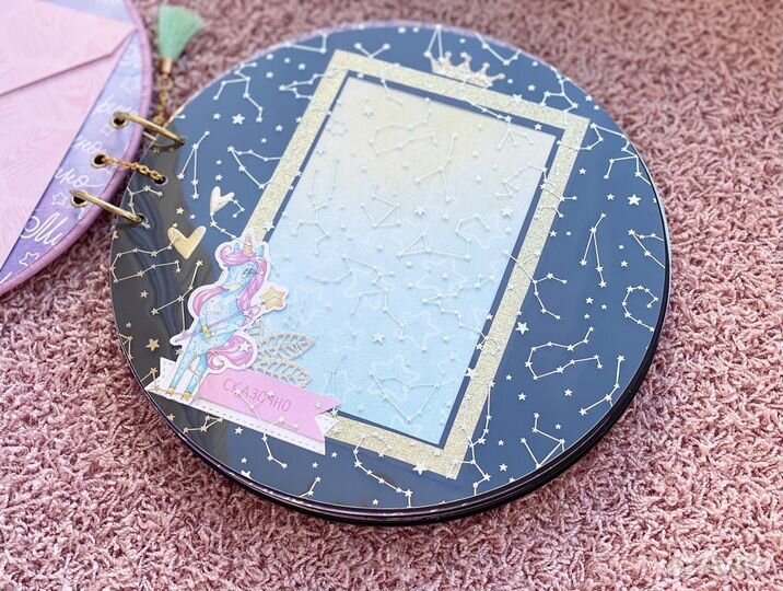 Фотоальбом на кольцах для девочки