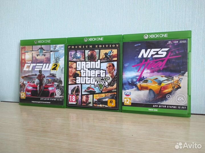 Xbox Игры Gta 5/Nfs Heat/The crew 2