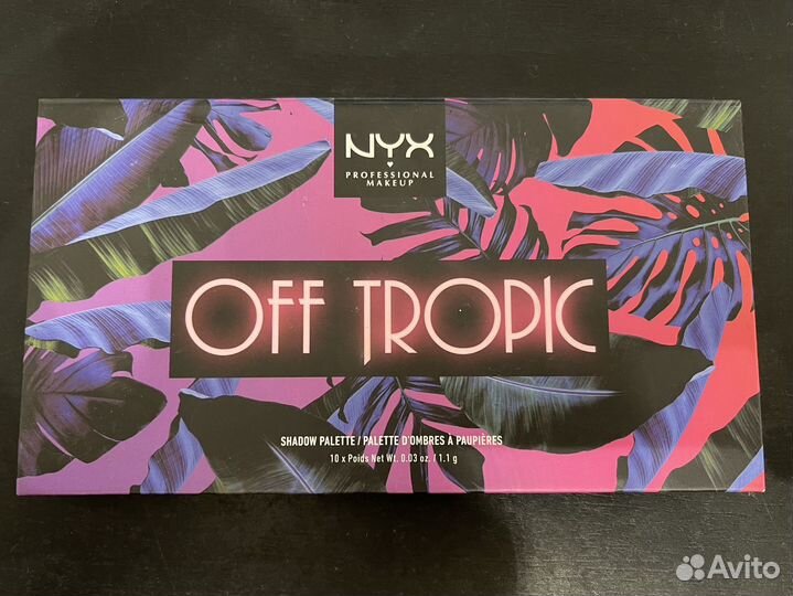 NYX professional makeup off tropic Палетка теней
