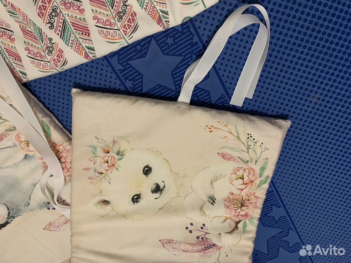 Конверт трансформер, бортики в кроватку, простынь