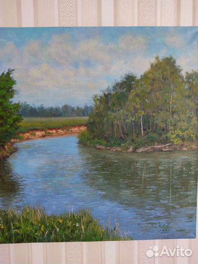 Картина маслом на холсте пейзаж, авторская работа