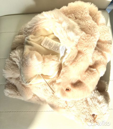 Набор шапка и шарф хомут, персик